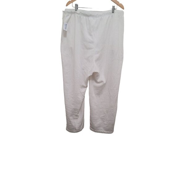 NEW OLD NAVY WOMEN'S STRAIGHT WIDE LEG IVORY SWEATPANTS SIZE XL - Picture 4 of 10